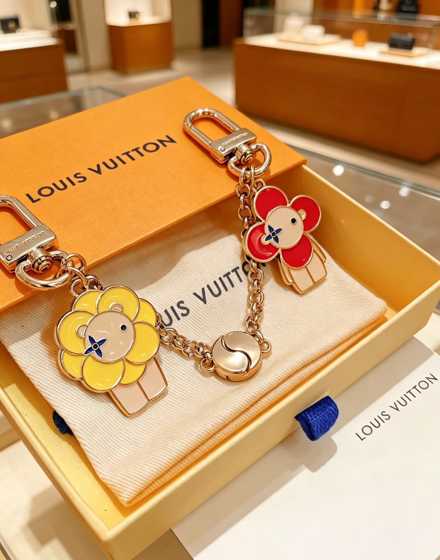 Louis Vuitton Enamel Flower Charm